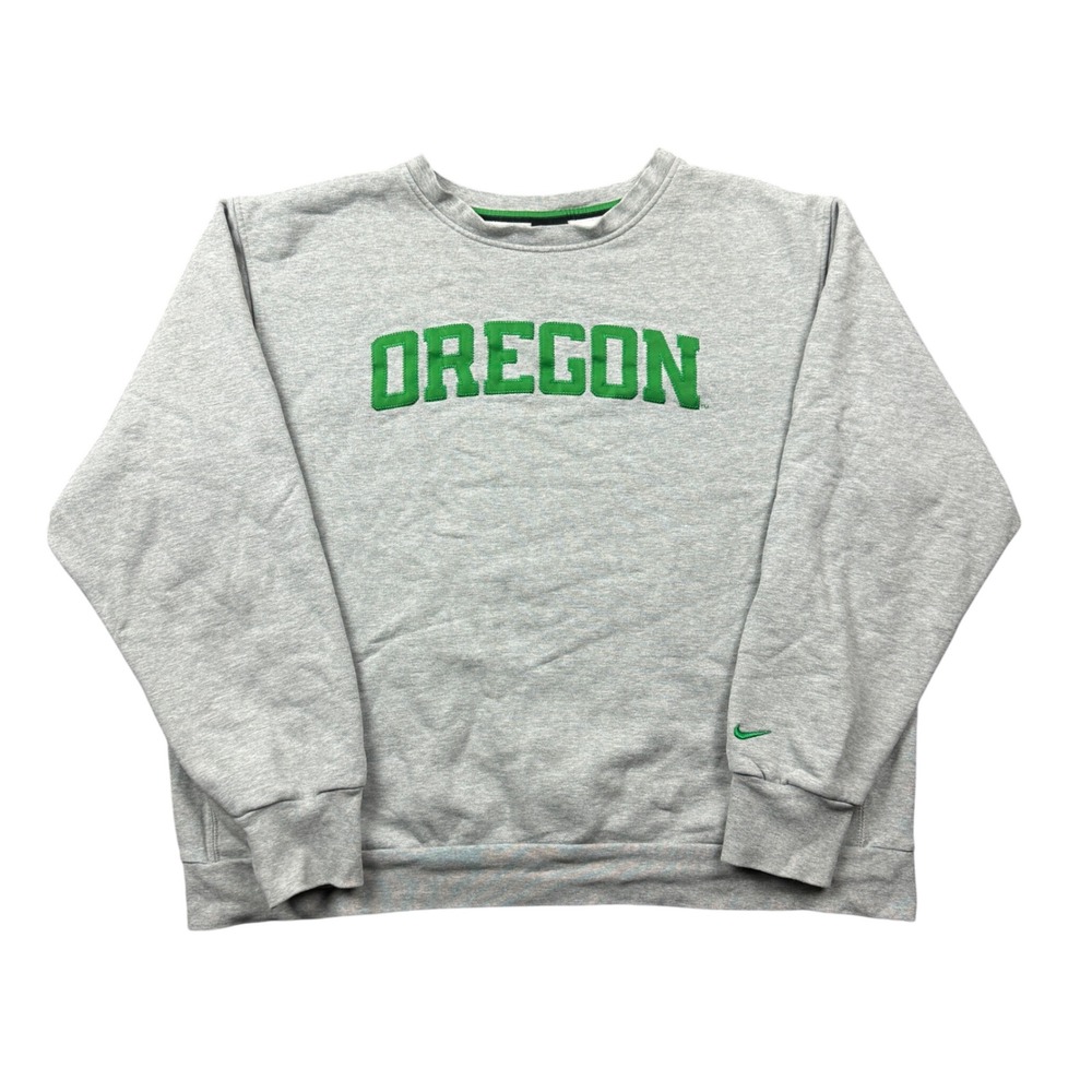 Nike Oregon Ducks Crewneck Sweatshirt Gray Women XL College Sportswear Pullover